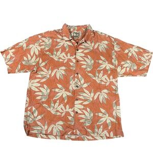 Tommy Bahama Floral Camp Shirt Short Sleeve Button Up Tropical Mens Size XL‎